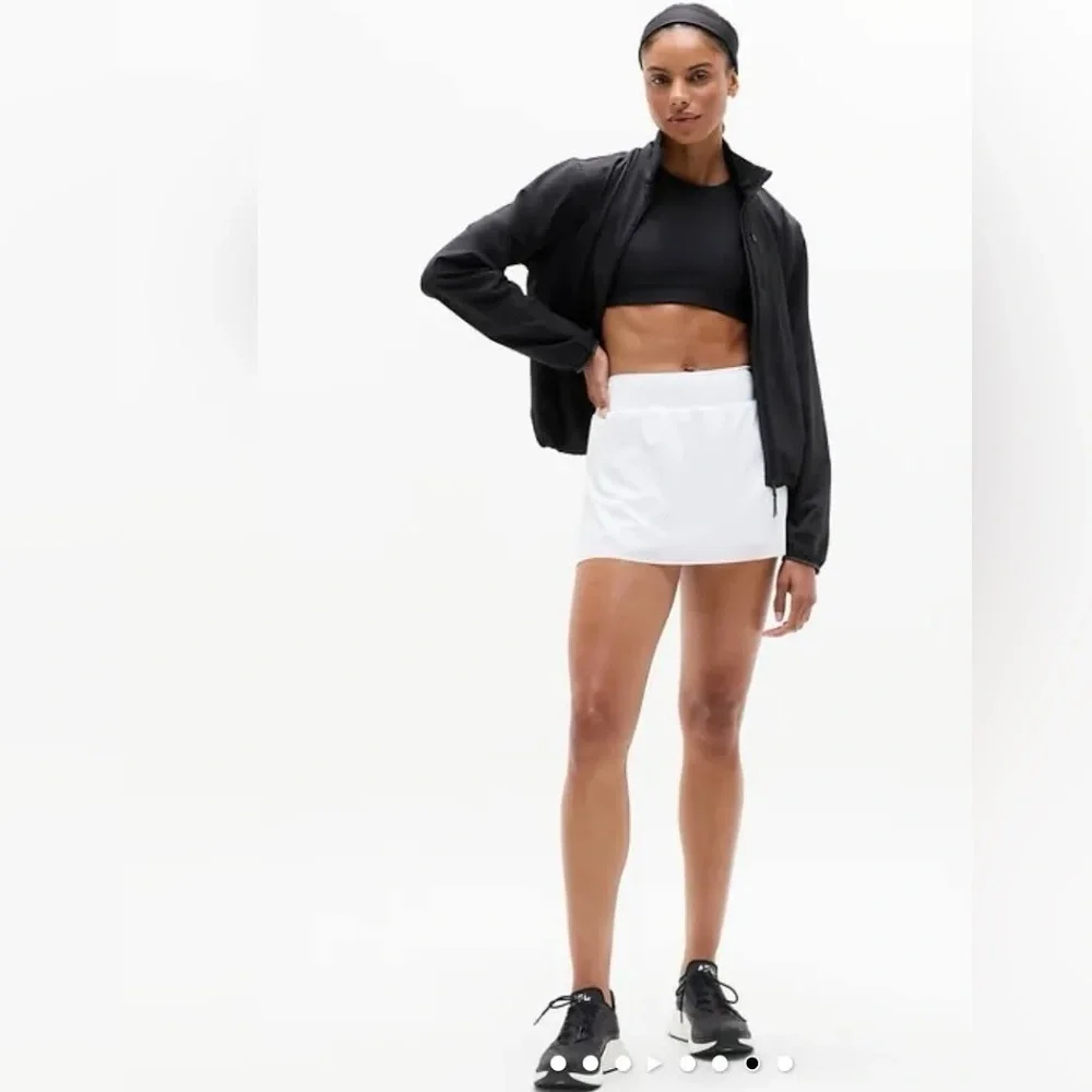 NWT Athleta White Fast Route Run Skort Women’s Size Large Tennis Running